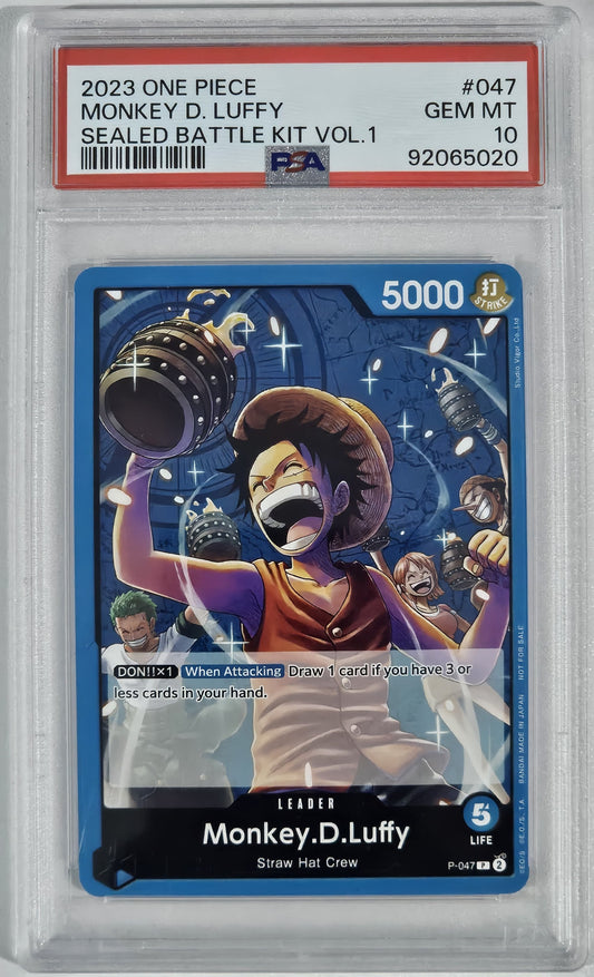 Monkey D. Luffy [Sealed Battle Kit] P-047 One Piece Promo PSA 10