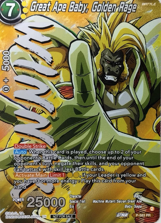 Great Ape Baby, Golden Rage (Zenkai Series Tournament Pack Vol.7) (Winner) - Tournament Promotion Cards