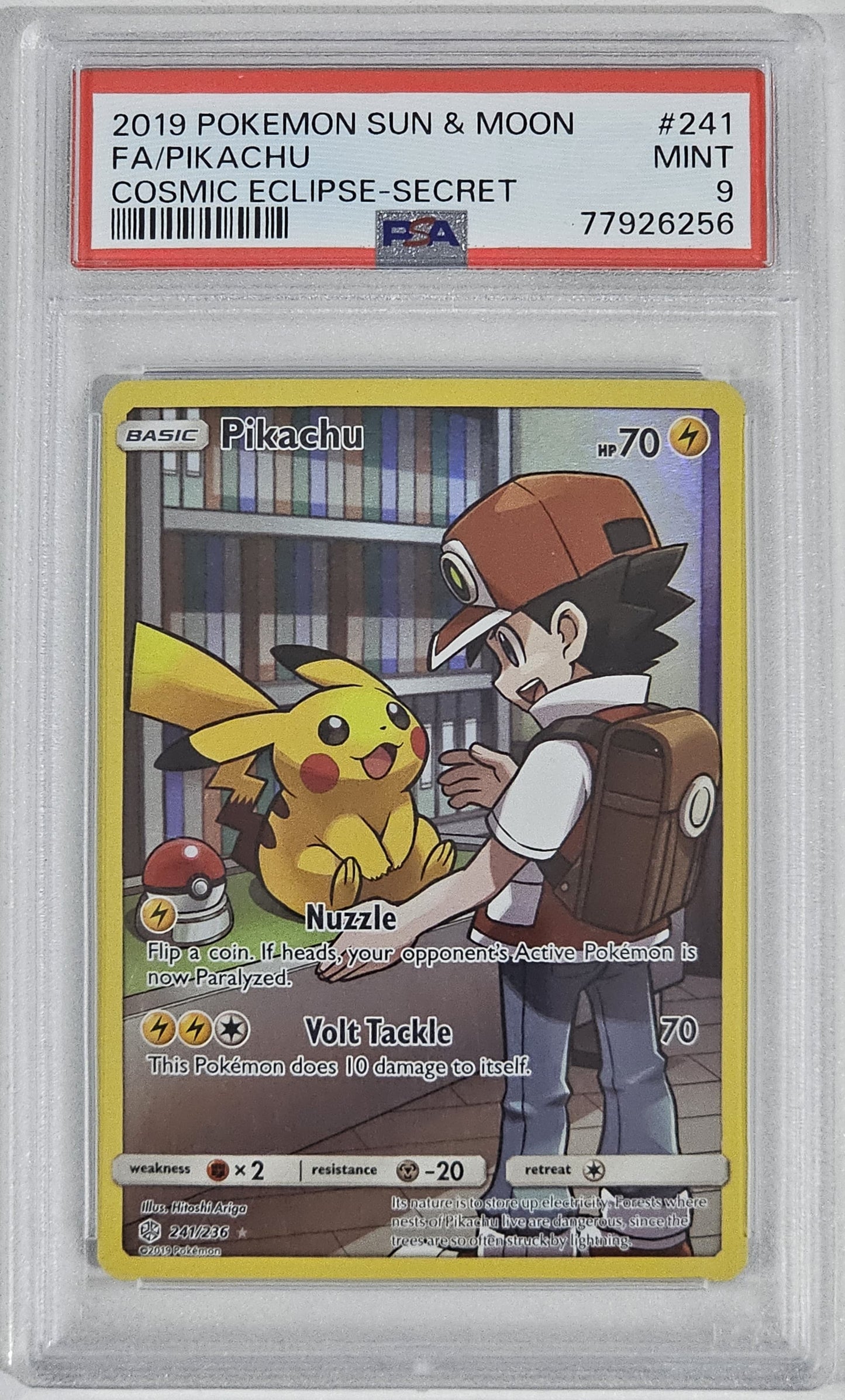 Pikachu #241 Pokemon Cosmic Eclipse  PSA 9