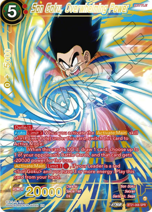 Son Goku, Overwhelming Power (SPR) - Wild Resurgence (BT21)