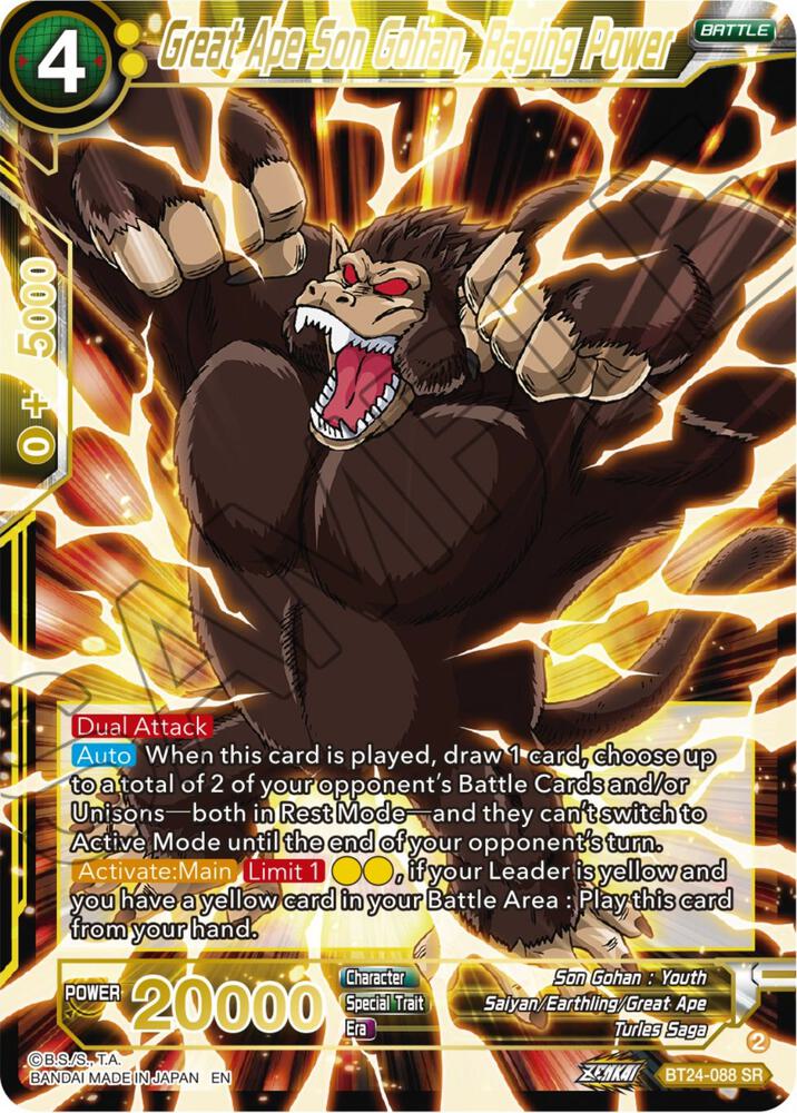 Great Ape Son Gohan, Raging Power - Beyond Generations (BT24)