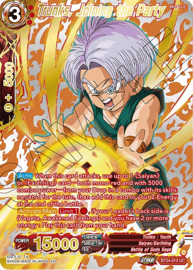 Trunks, Joining the Party (Collector Booster Gold) - Beyond Generations (BT24)