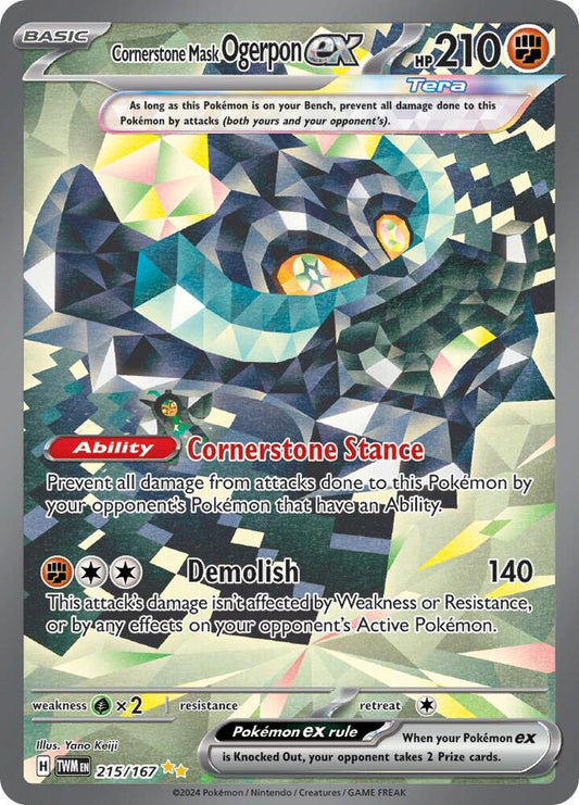 Cornerstone Mask Ogerpon ex - 215/167 - SV06: Twilight Masquerade (TWM)