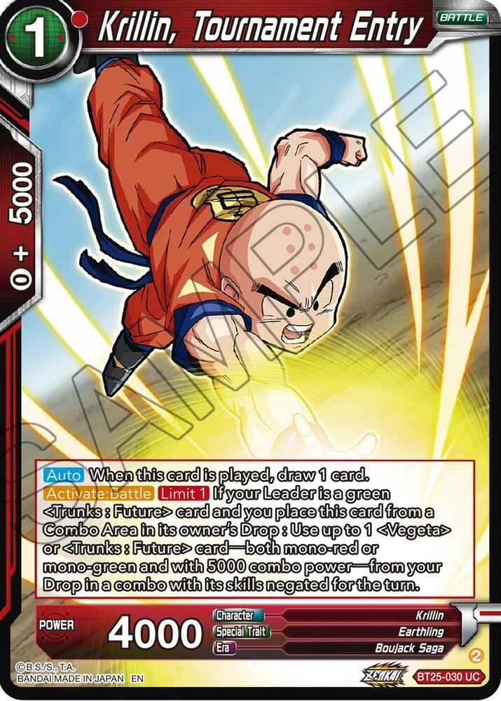 Krillin, Tournament Entry - Legend of the Dragon Balls Pre-Release Cards (BT25_PR)