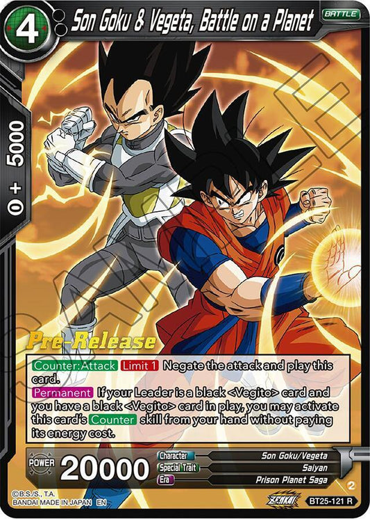 Son Goku & Vegeta, Battle on a Planet - Legend of the Dragon Balls Pre-Release Cards (BT25_PR)