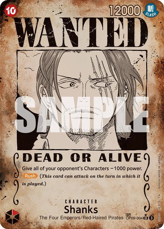 Shanks (004) (Wanted Poster) - Emperors in the New World (OP09)