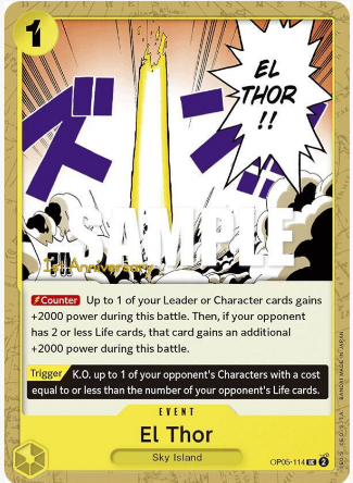 El Thor - Awakening of the New Era: 1st Anniversary Tournament Cards (OP05 ANN)