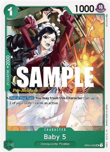 Baby 5 - Kingdoms of Intrigue Pre-Release Cards (OP04 PRE)