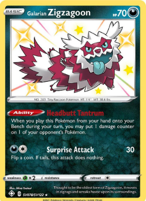 Galarian Zigzagoon - Shining Fates: Shiny Vault (SHFSV)