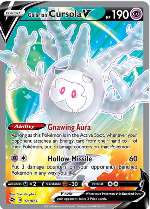 Galarian Cursola V (Full Art) - Champion's Path (CHP)