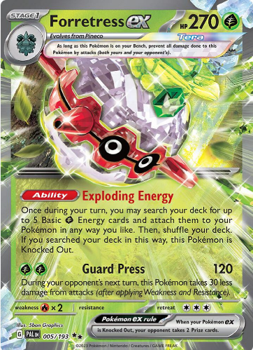 Forretress ex - 005/193 - SV02: Paldea Evolved (PAL)