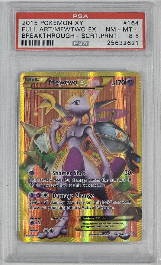 Mewtwo EX #164 Pokemon BREAKthrough  PSA 8.5