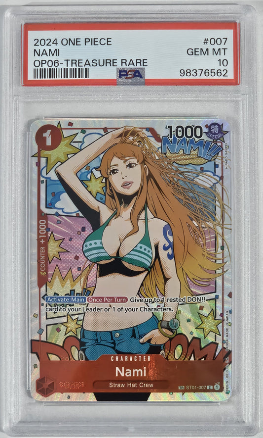 Nami [Treasure Rare] ST01-007 One Piece Starter Deck 1: Straw Hat Crew PSA 10